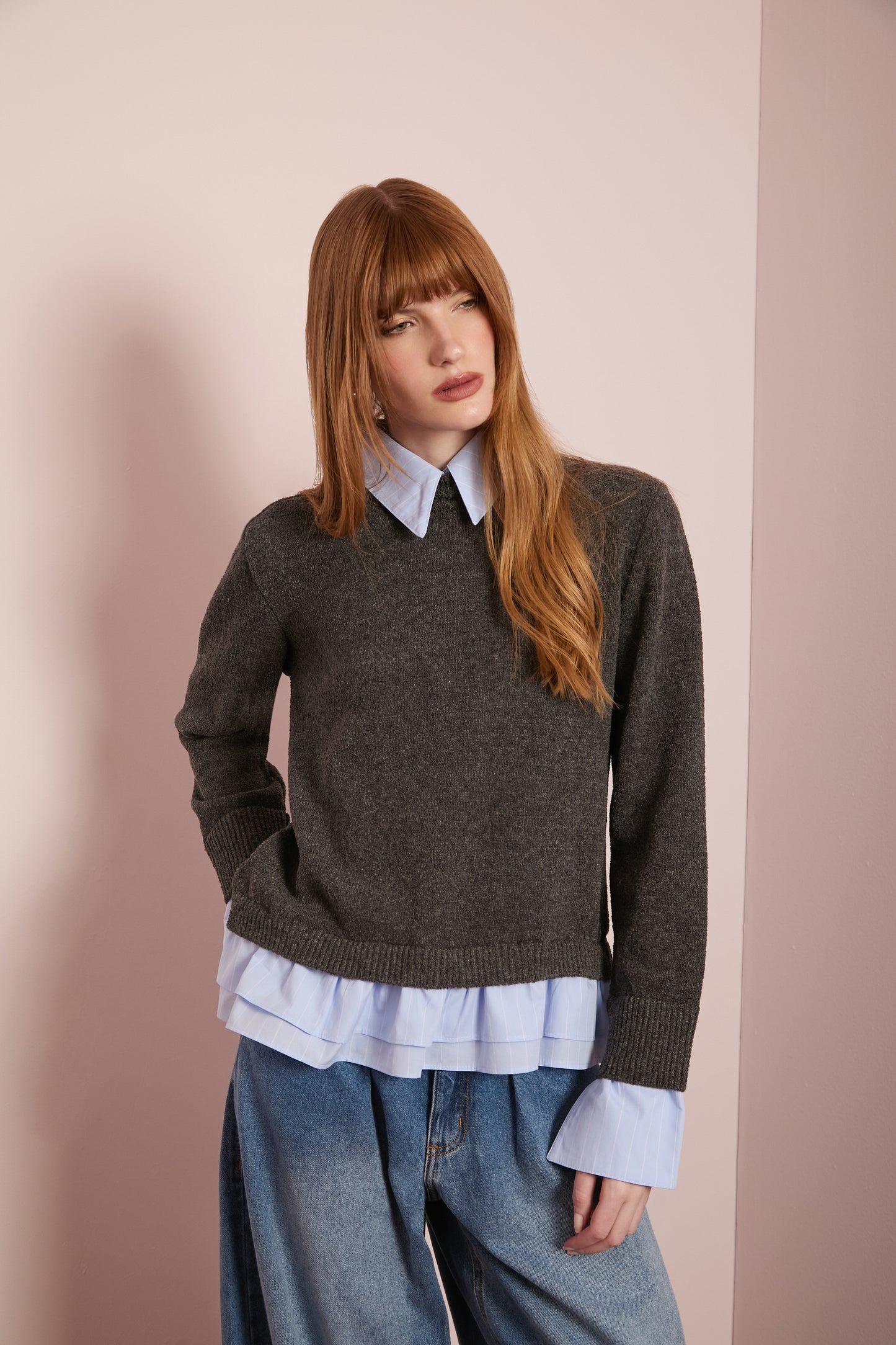 Sueter Tricot com Tricoline