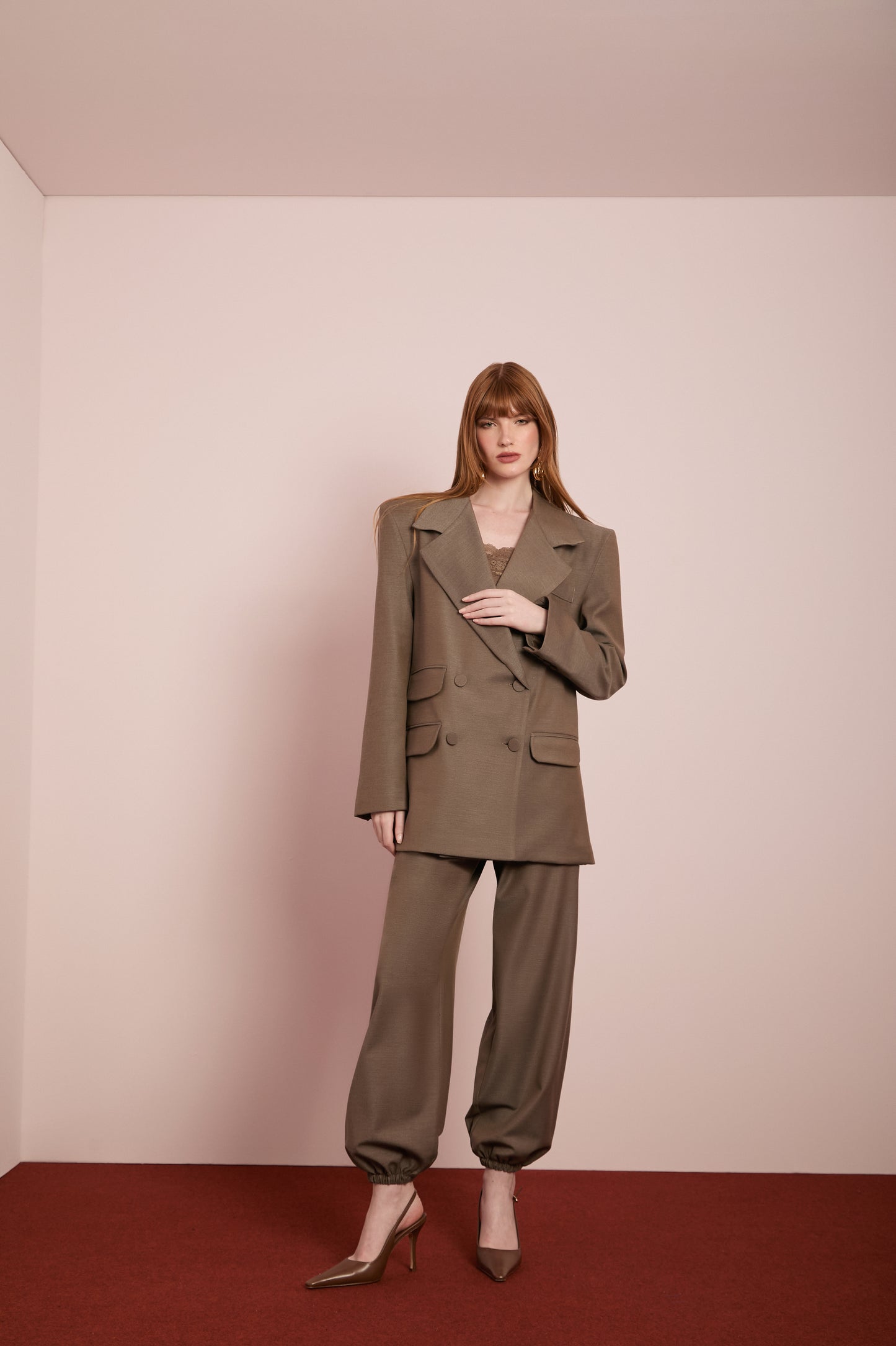 Blazer Alfaiataria Mescla Oversized