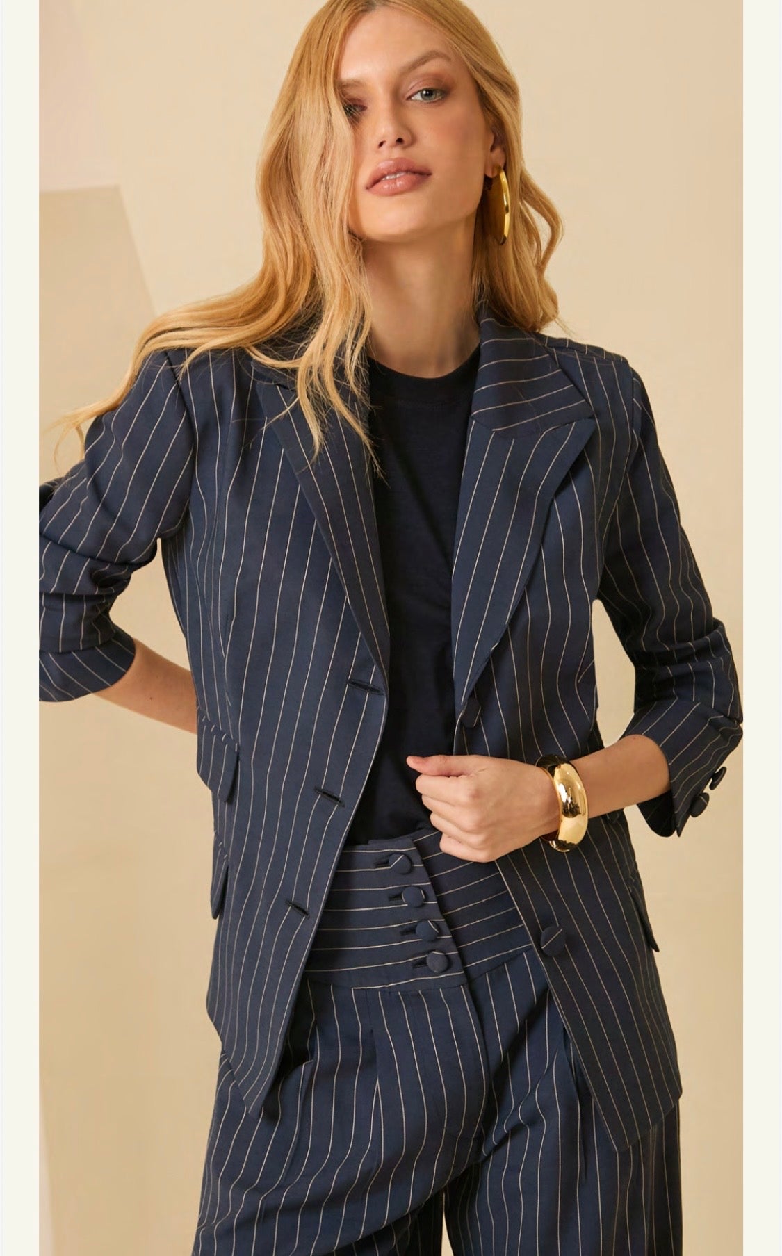 Blazer Alfaiataria Risca de Giz