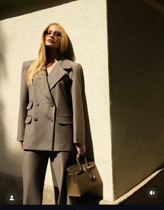 Blazer Alfaiataria Mescla Oversized