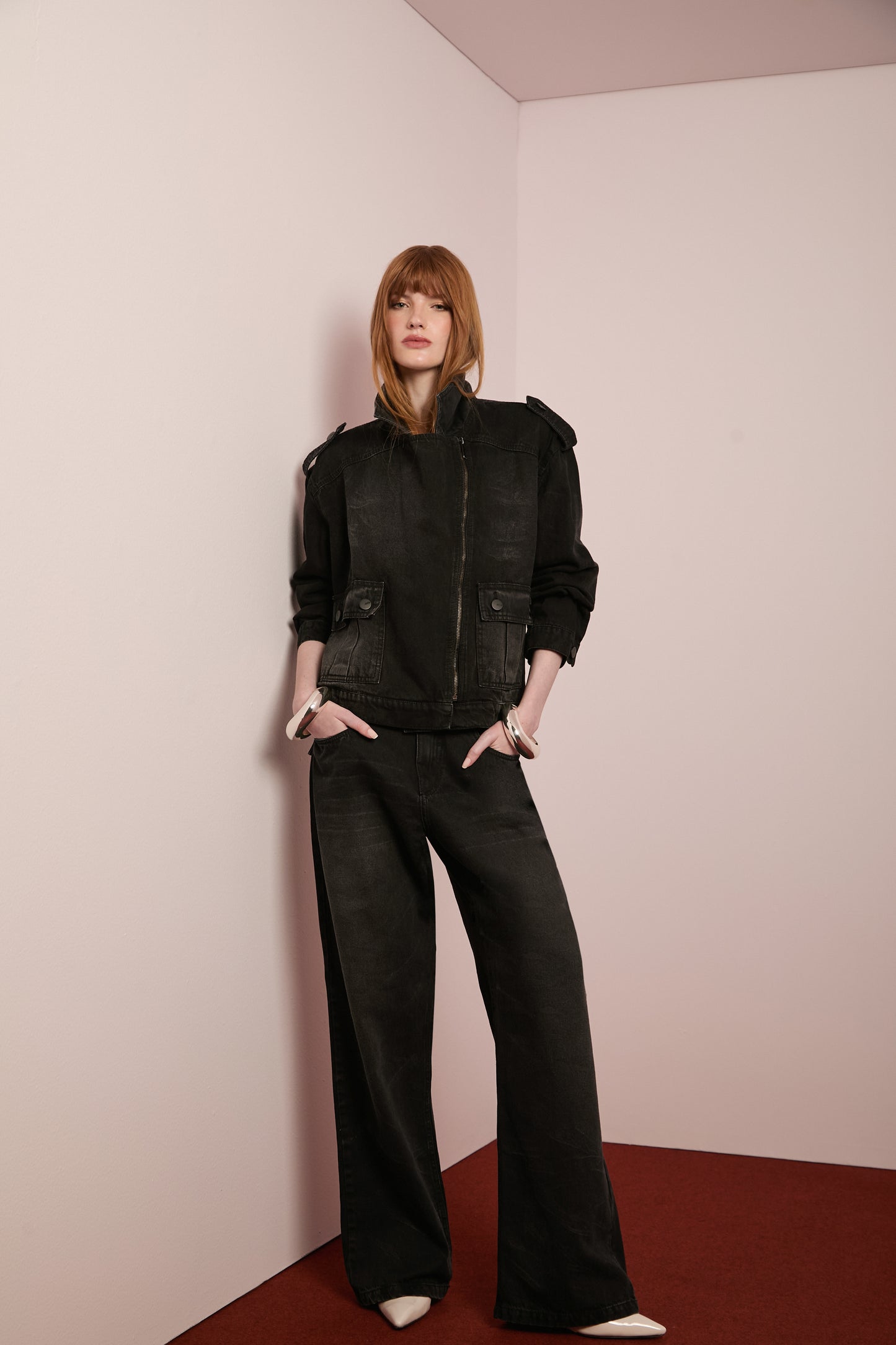 Jaqueta Jeans Preta Perfecto