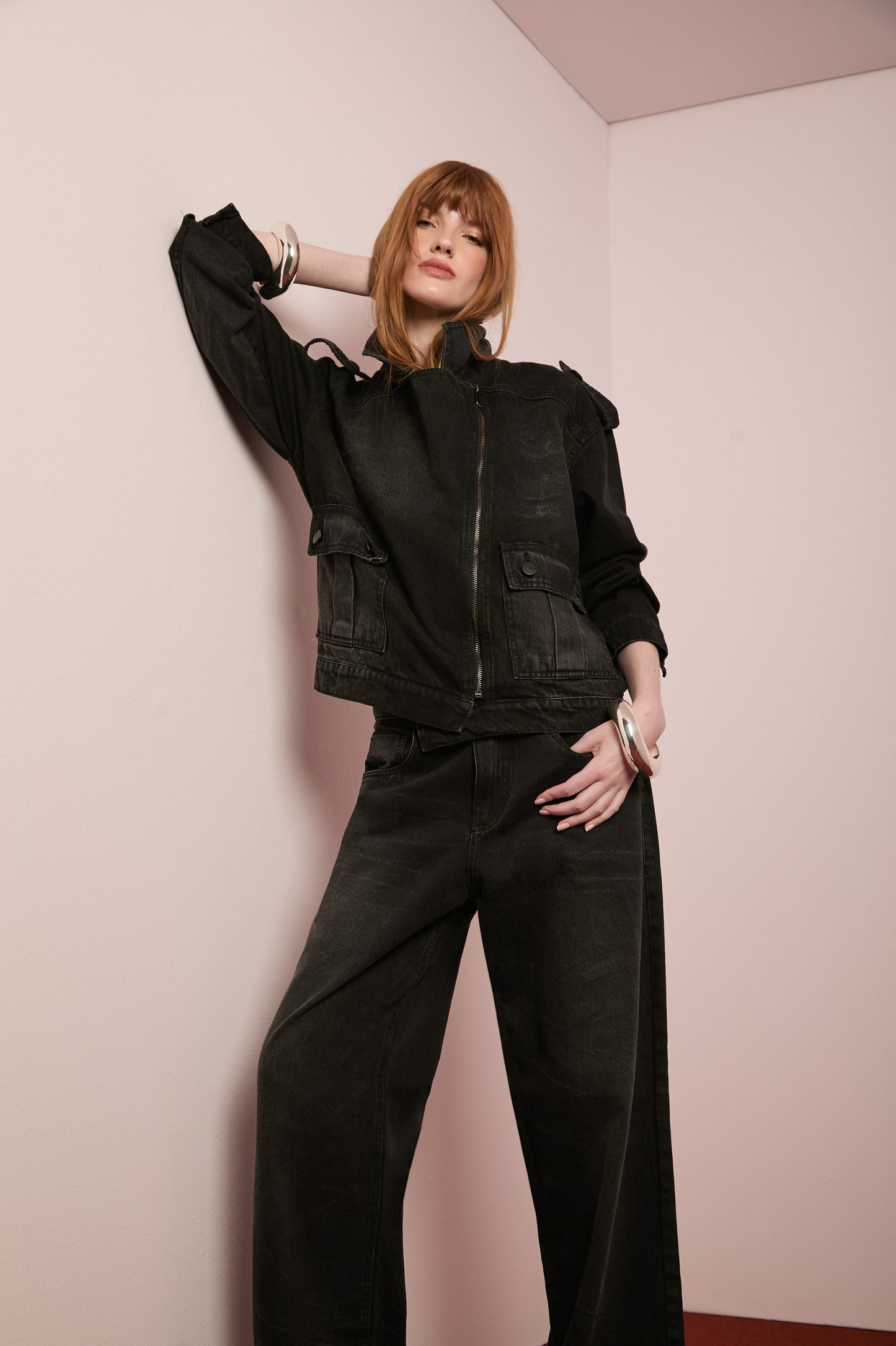 Jaqueta Jeans Preta Perfecto