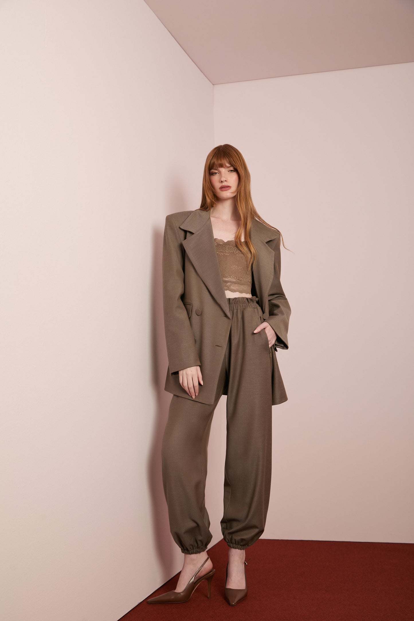 Blazer Alfaiataria Mescla Oversized