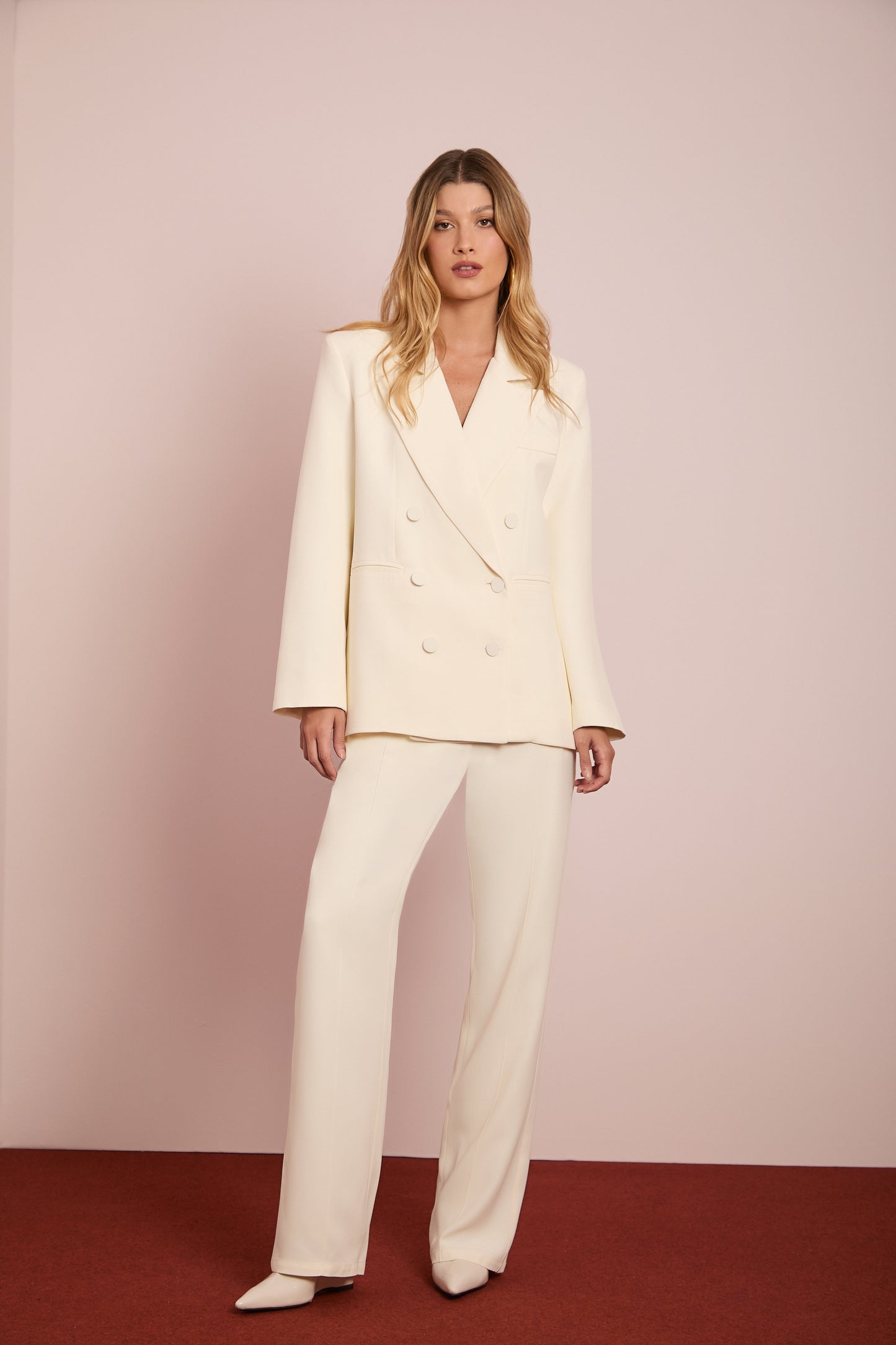 Calça Alfaiataria de Crepe Patou Off White