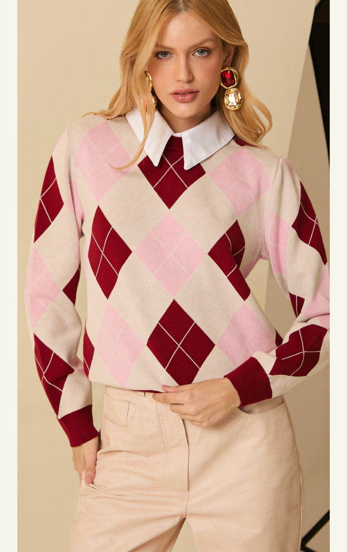 Tricot com gola
