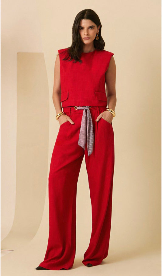 Conjunto Ruby Red Blusa e Calça