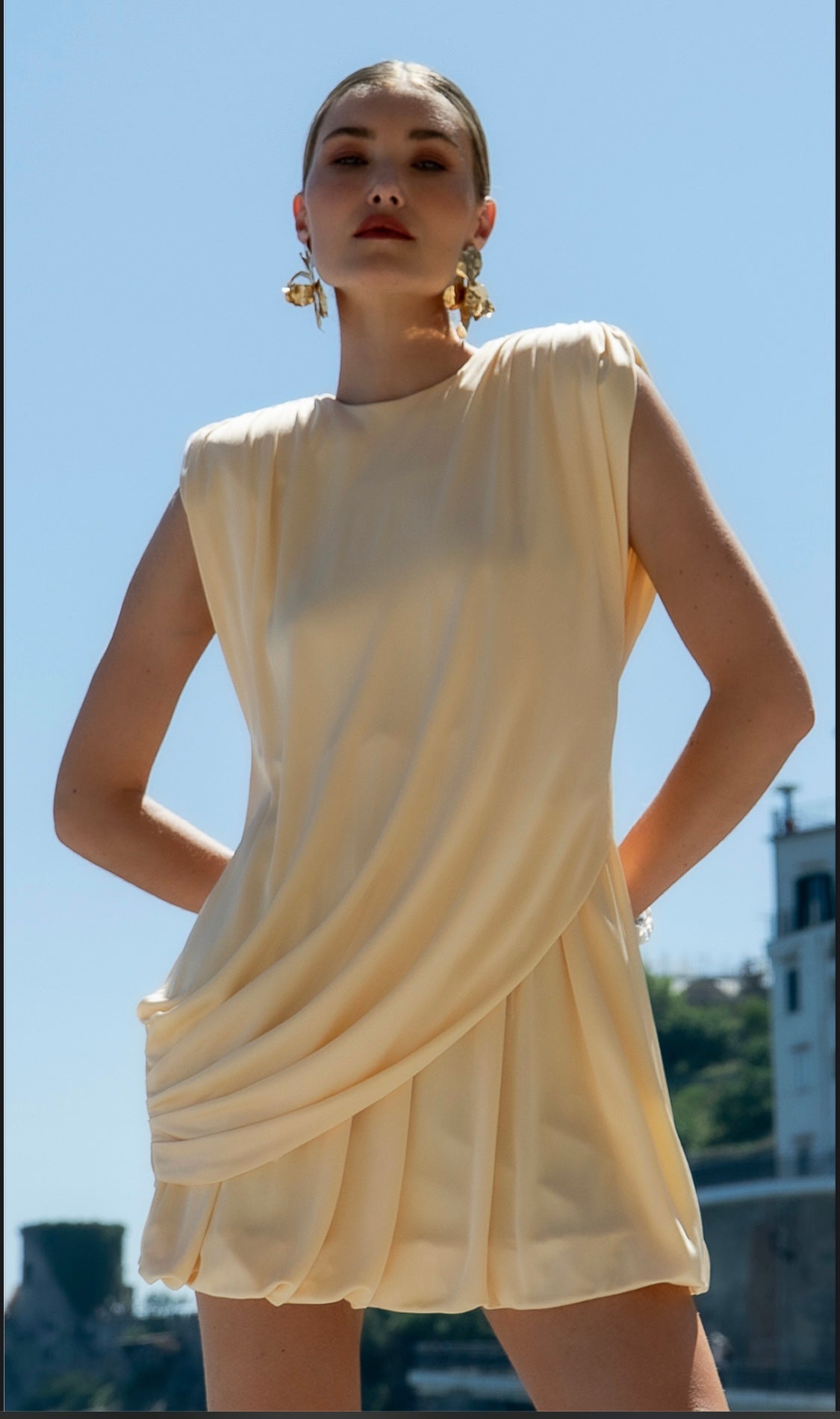 Vestido curto jersey