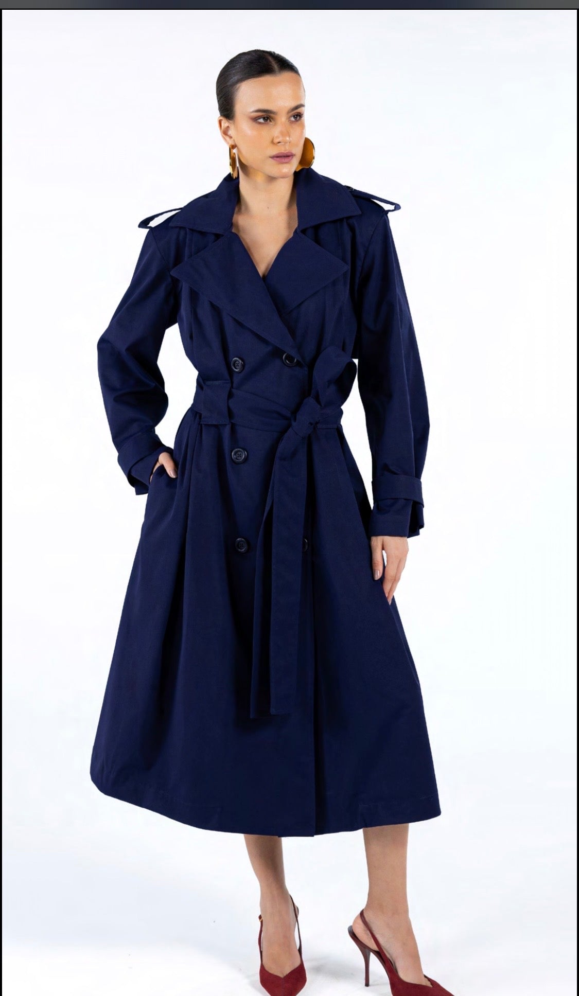 Trench Coat Azul Marinho