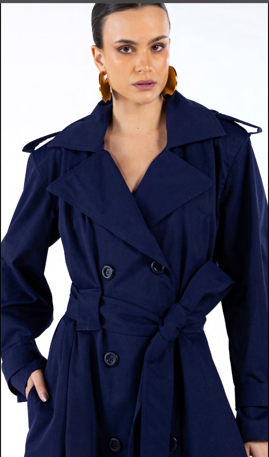 Trench Coat Azul Marinho