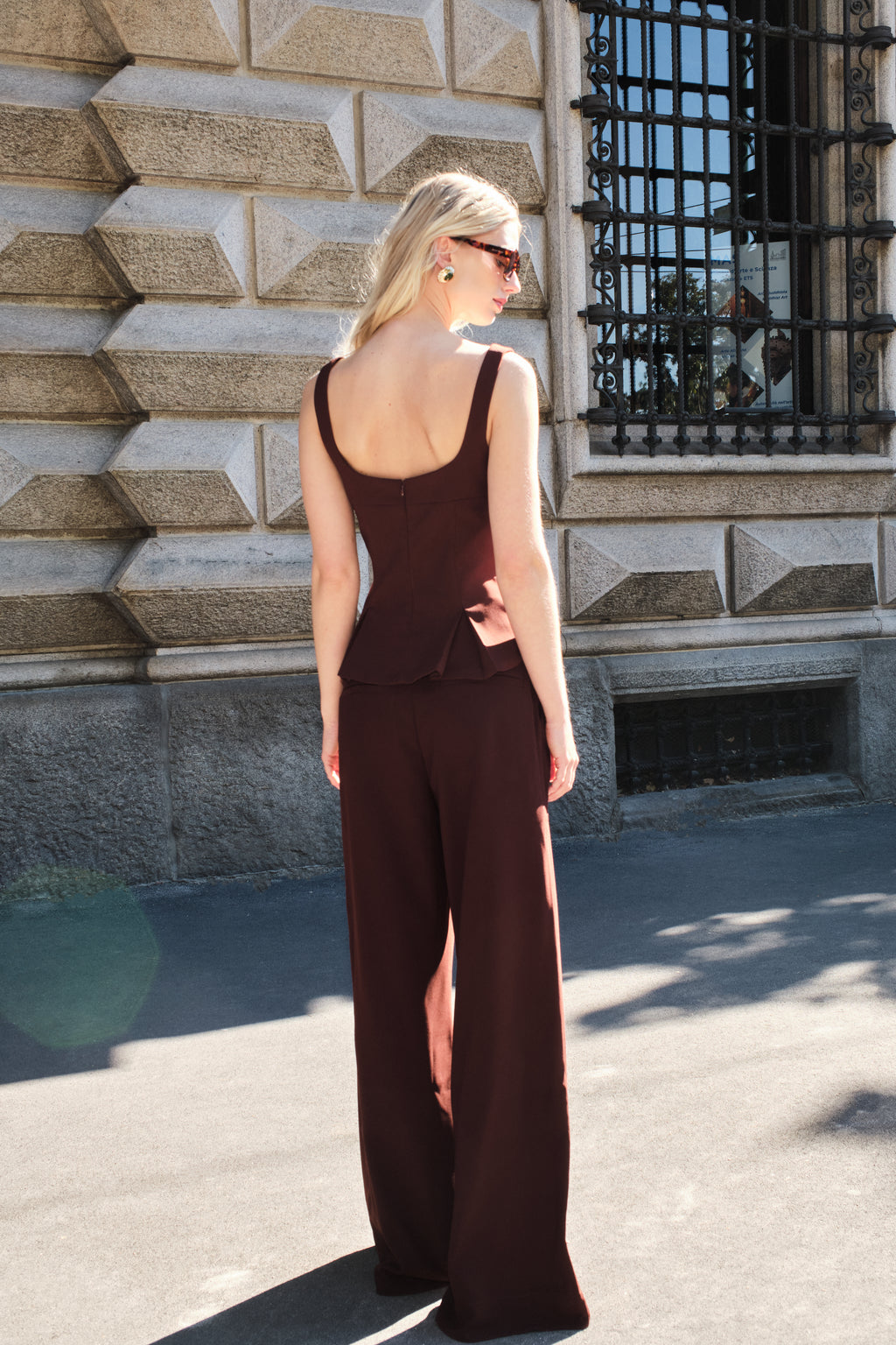 Conjunto Corset e Calça Marrom